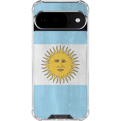 Argentina Flag Distressed Google Pixel 10 Clear Case